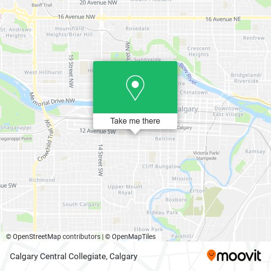 Calgary Central Collegiate map