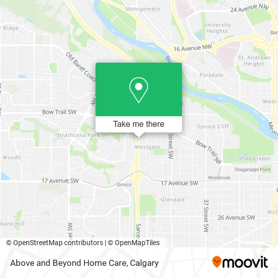 Above and Beyond Home Care map