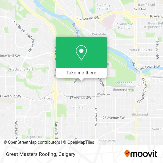 Great Masters Roofing map