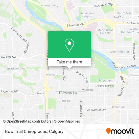 Bow Trail Chiropractic map