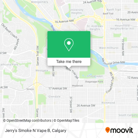 Jerry's Smoke N Vape B map