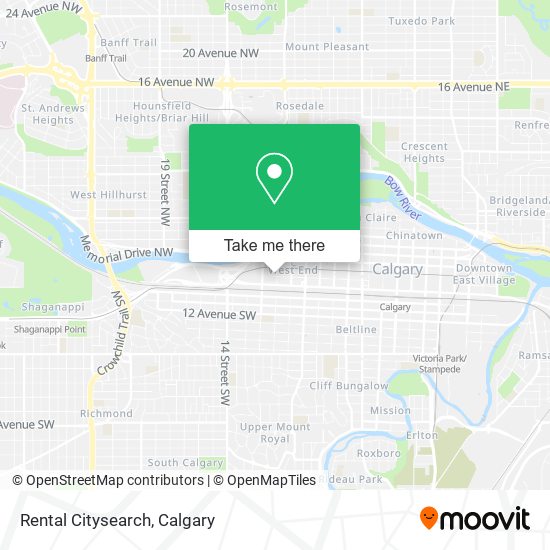 Rental Citysearch map