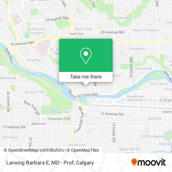 Lansing Barbara E, MD - Prof map