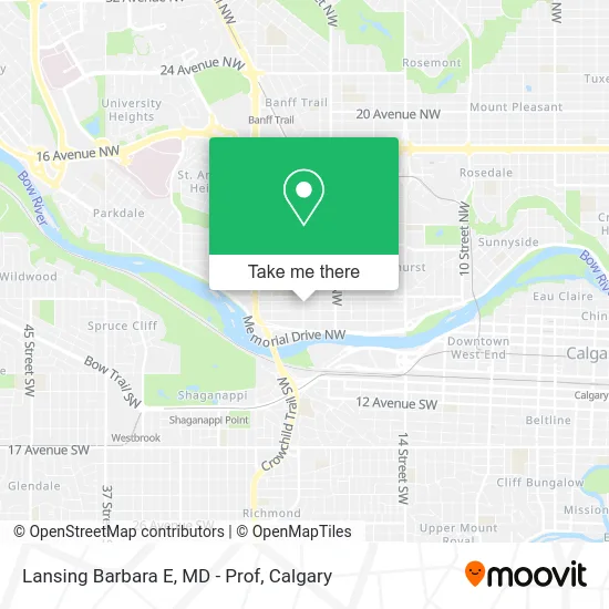 Lansing Barbara E, MD - Prof map