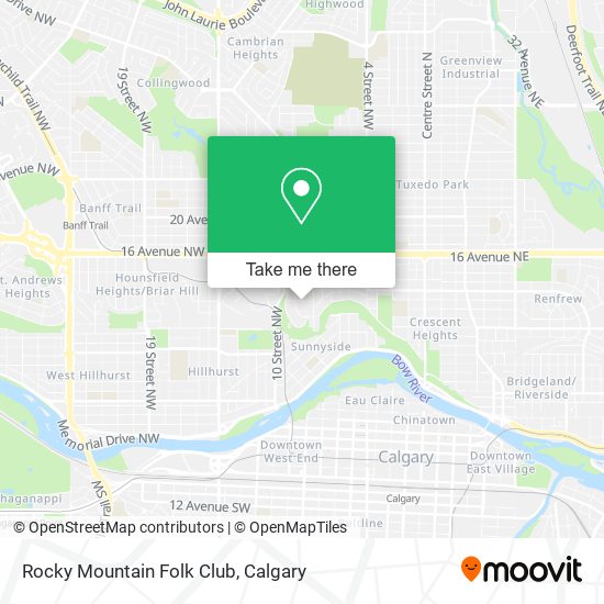 Rocky Mountain Folk Club map