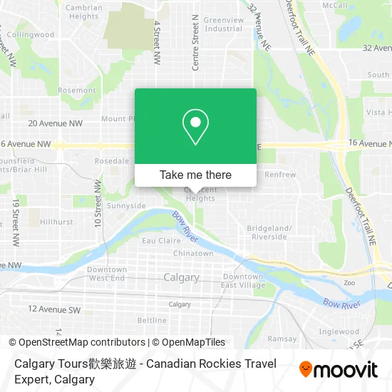 Calgary Tours歡樂旅遊 - Canadian Rockies Travel Expert map