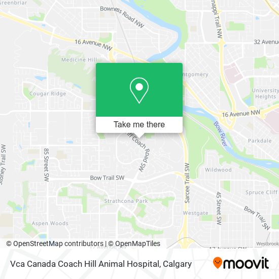 Vca Canada Coach Hill Animal Hospital map