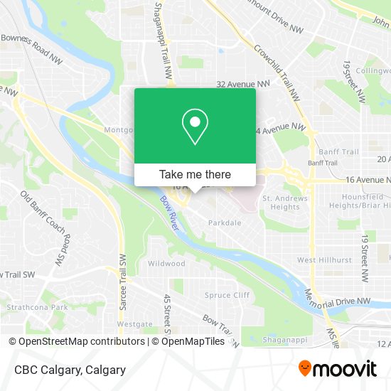 CBC Calgary map