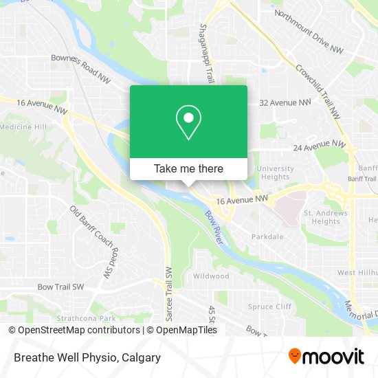 Breathe Well Physio map