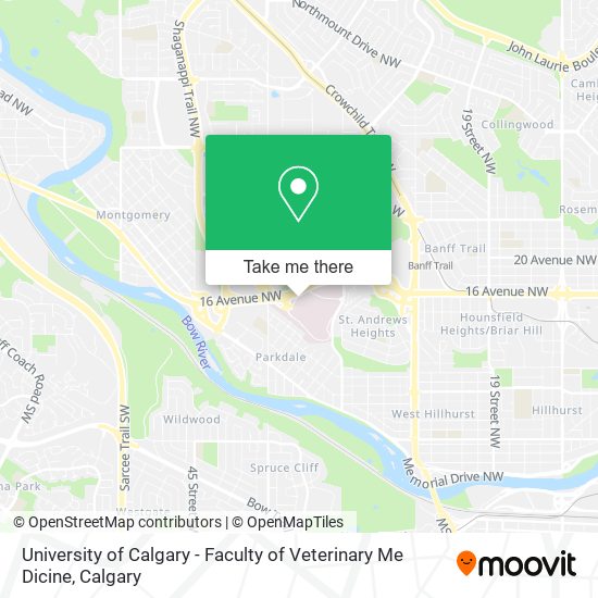 University of Calgary - Faculty of Veterinary Me Dicine map