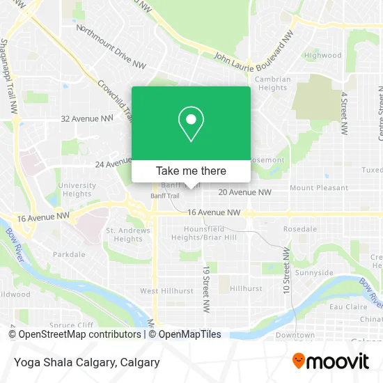 Yoga Shala Calgary map