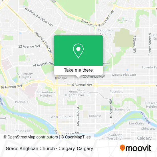 Grace Anglican Church - Calgary map