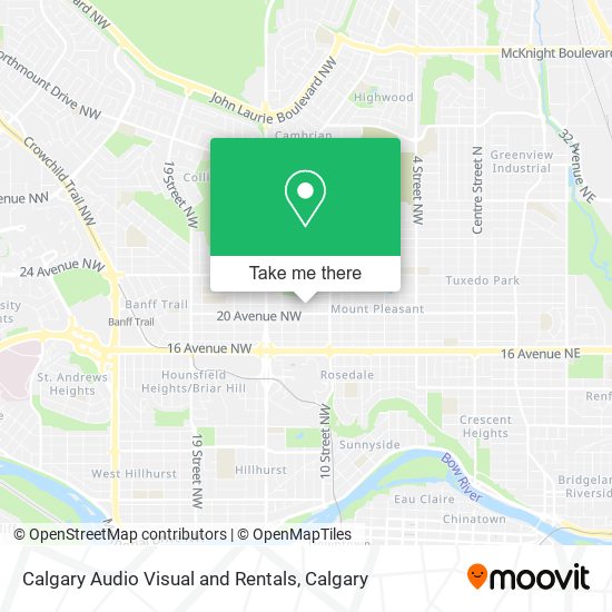 Calgary Audio Visual and Rentals map
