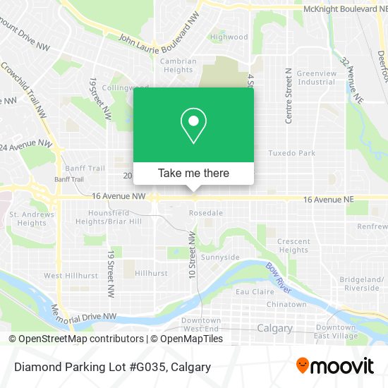 Diamond Parking Lot #G035 map