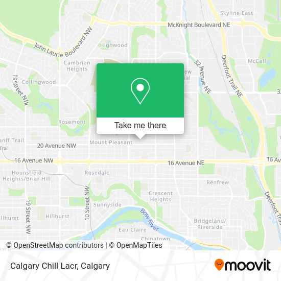 Calgary Chill Lacr map