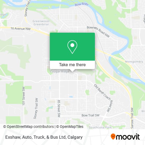 Exshaw, Auto, Truck, & Bus Ltd map