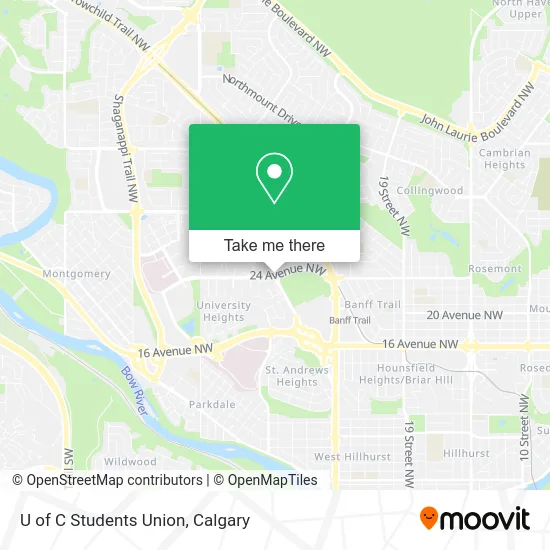 U of C Students Union map