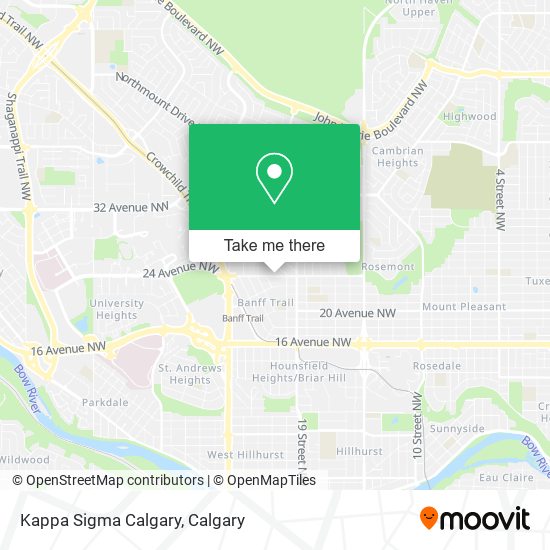 Kappa Sigma Calgary map