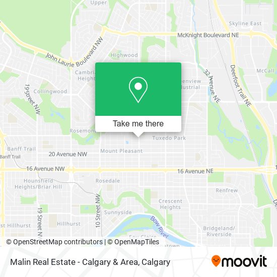 Malin Real Estate - Calgary & Area map