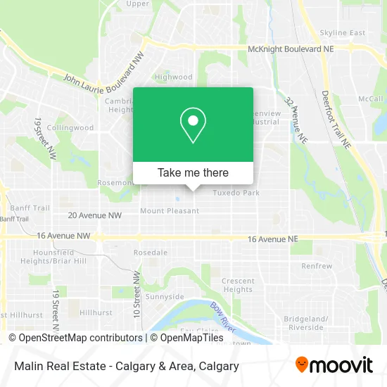 Malin Real Estate - Calgary & Area map