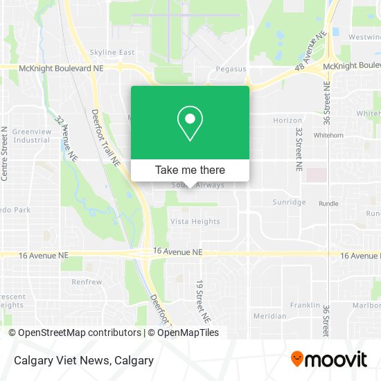 Calgary Viet News map