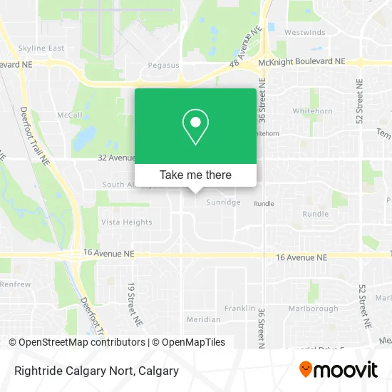 Rightride Calgary Nort map
