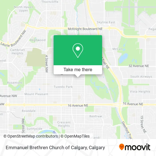 Emmanuel Brethren Church of Calgary map