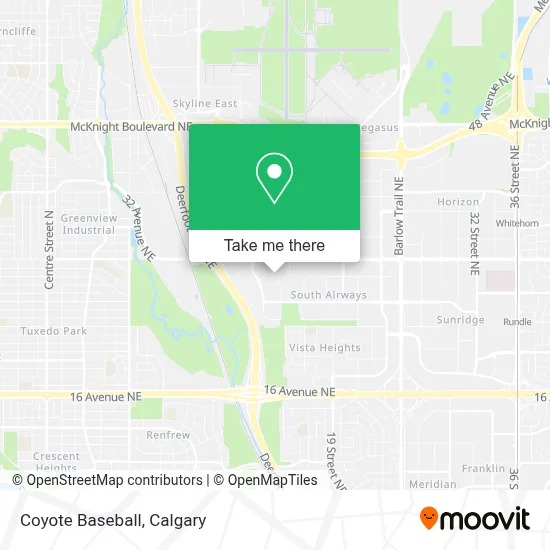 Coyote Baseball map