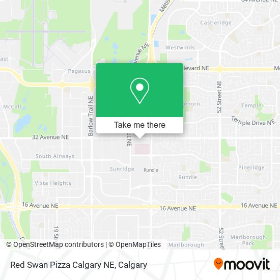 Red Swan Pizza Calgary NE map