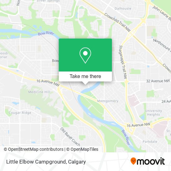 Little Elbow Campground map