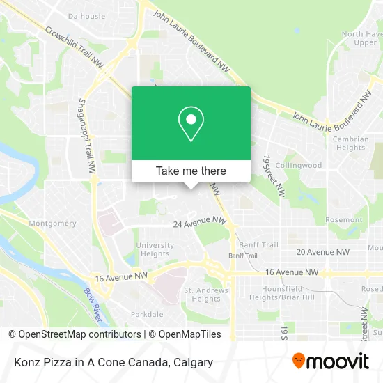 Konz Pizza in A Cone Canada map