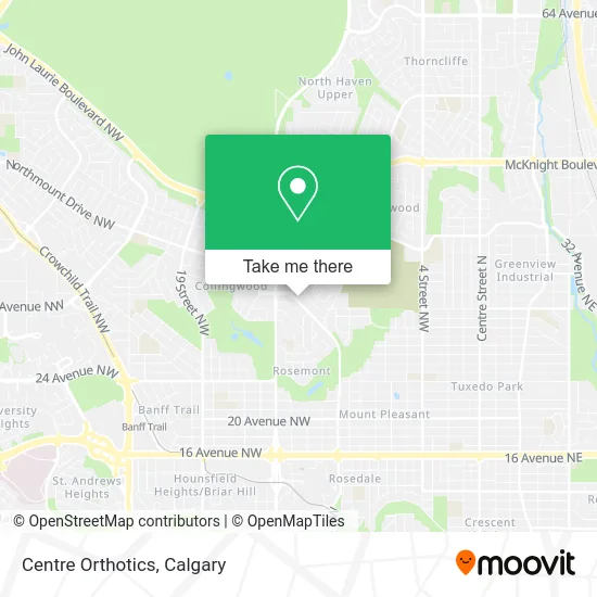 Centre Orthotics map