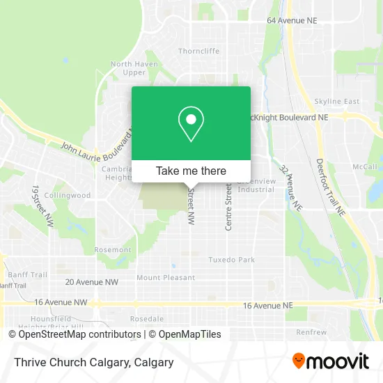 Thrive Church Calgary map
