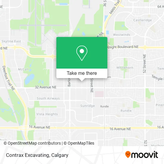 Contrax Excavating map