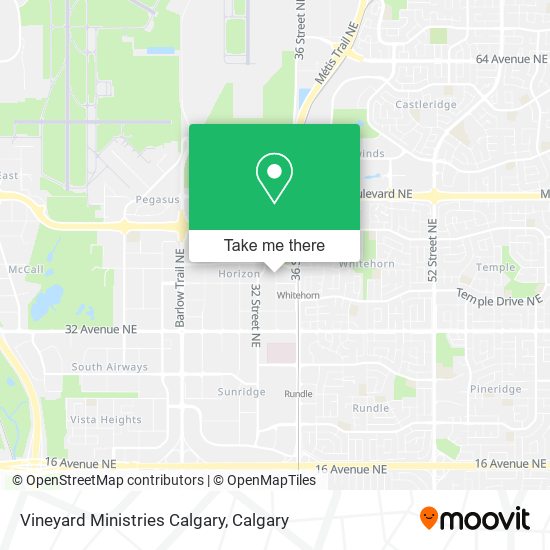 Vineyard Ministries Calgary map