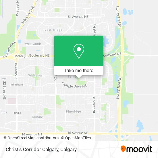 Christ's Corridor Calgary map