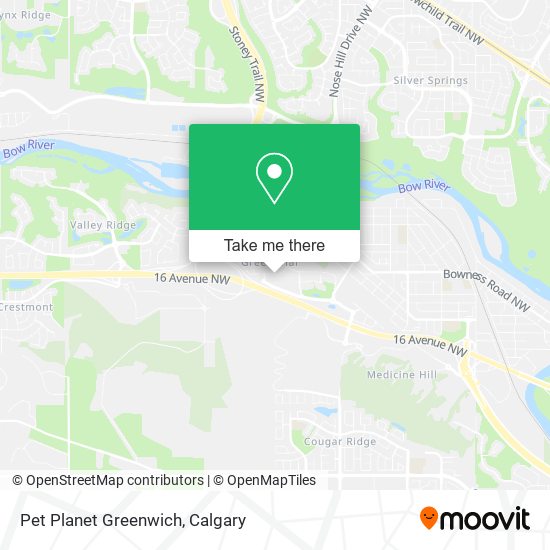 Pet Planet Greenwich map
