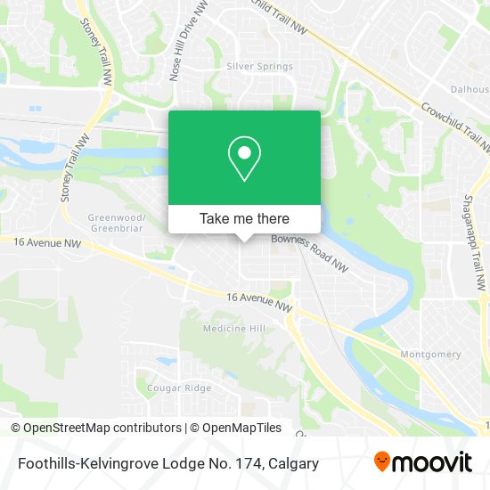 Foothills-Kelvingrove Lodge No. 174 map