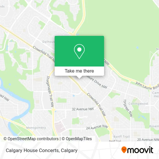 Calgary House Concerts map