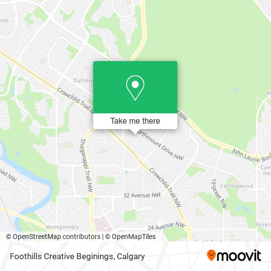 Foothills Creative Beginings map