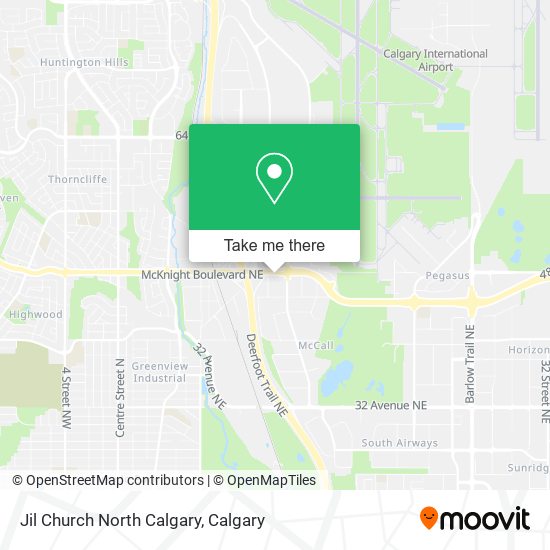 Jil Church North Calgary map