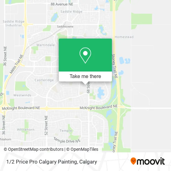 1/2 Price Pro Calgary Painting map