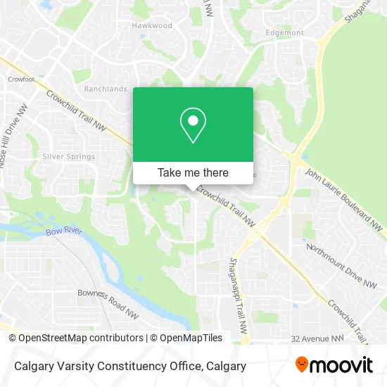 Calgary Varsity Constituency Office map