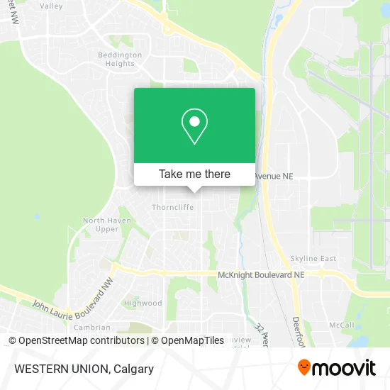 WESTERN UNION map