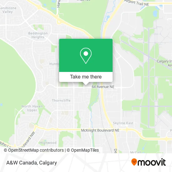 A&W Canada map