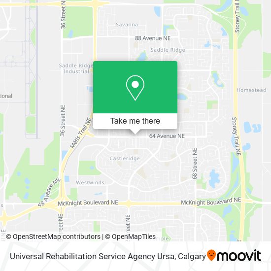 Universal Rehabilitation Service Agency Ursa map