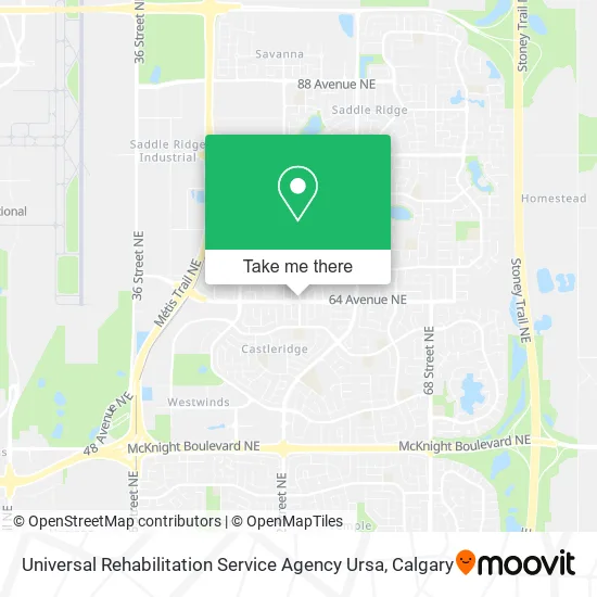 Universal Rehabilitation Service Agency Ursa map