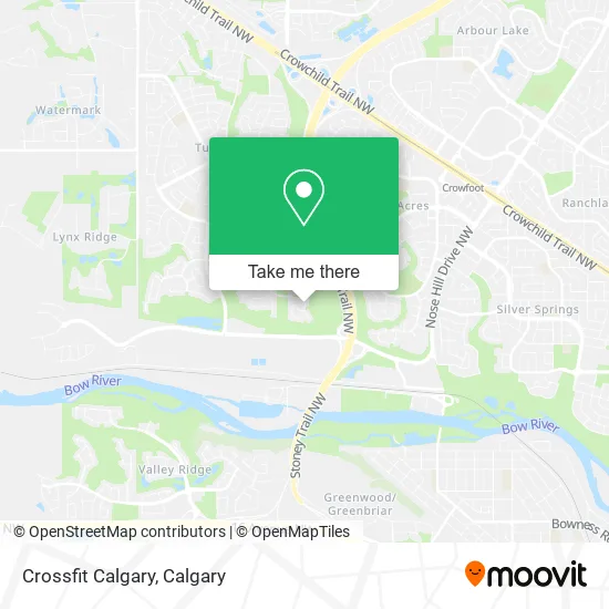 Crossfit Calgary map