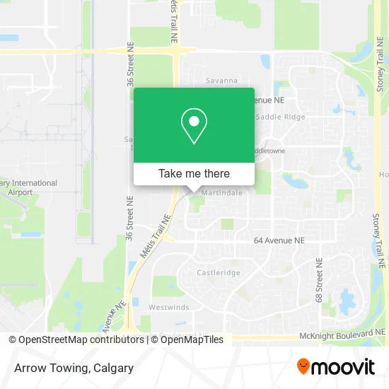 Arrow Towing map