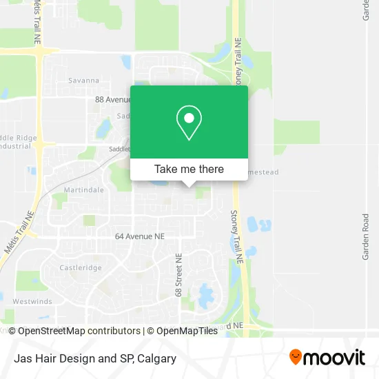 Jas Hair Design and SP map